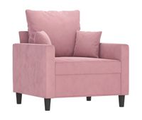 vidaxl sillon de terciopelo rosa 60 cm