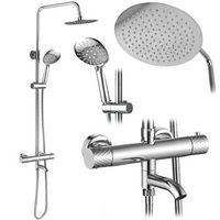 conjunto de ducha rea lungo diamond chrome termostat