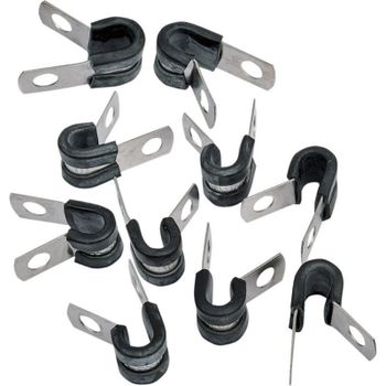 P-clip 6mm inox set 10pc