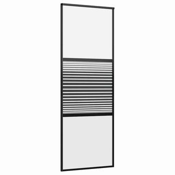 Puerta De Vidrio Rayado Negro 76 X 2 X 205 Cm Aluminio Vidaxl