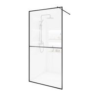 cabina de ducha esg glass baki - 100 x 200 cm negro 2 rejillas