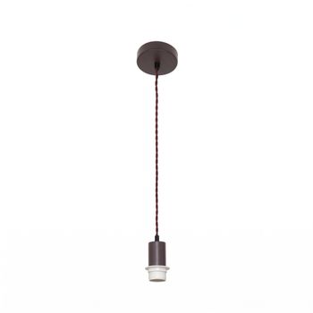 Arm.colgante p/pantalla cara 1xe27 marron/cuerda regx10x10 cm