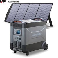 estacion de energia portatil allpowers r4000 salida ca 4000w - lifep04  panel solar 18v200w
