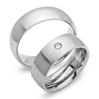 alianzas acero inoxidable anillos amistad grabado