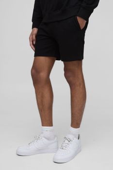 Pantalón Corto Básico Ajustado, Negro