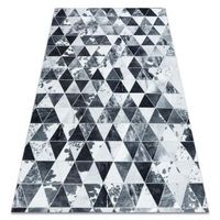 alfombra patchwork 21722 gris - piel de vacuno triangulos 120x170 cm