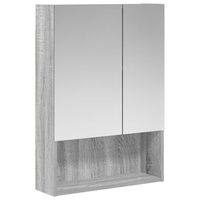 armario con espejo de bano  mueble de bano gris sonoma 50 x 145 x 70 cm