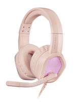 headset mars gaming mh320 pink hi-fi ultra-bass 3d jack 35mm iluminacion rgb flow alimentada por usb