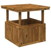 mesa de cafe de jardin de madera de acacia altura ajustable vidaxl