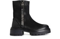 botin de mujer de nobuk con maxi cremallera black 40