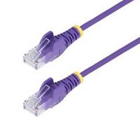 startechcom cable de red ethernet cat6 delgado sin enganches morado de 7m - cable rj45 snagless slim 28awg - alambre de cobre puro - poe 100w - con alivios de tensian - lszh - probado con fluke
