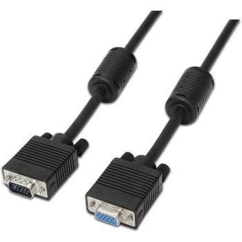 Ociodual Cable SVGA MAcho/Hembra con Ferrita 3m Negro