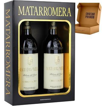 Estuche Regalo 2 Botellas Matarromera Crianza, Ribera Del Duero, 14,5%  - Envío En Caja Reforzada De Cartón