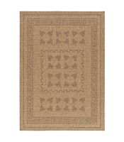 acra 5046- natural - alfombra para exterior e interior - efecto sisal