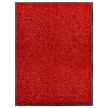 Felpudo Lavable Rojo 90x120 Cm Vidaxl