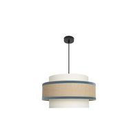 lampara colgante cornalina o50cm de altura regulable 1xe27 bombilla no incluida color beige y azul