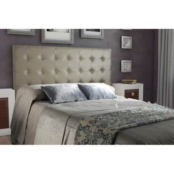 Cabecero Cama Canadá Button Tapizado Polipiel Primera Calidad Dorado 180*70