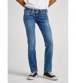 Pepe Jeans para mujer. PL204175HS1 Jean Venus azul claro (29/30), Casual, Algodón, Denim, Sostenible