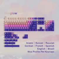 sunglow-teclas pbt perfil moa diseno dividido barras espaciales 7u aleman espanol coreano iso ansi brasil arabe juego grande de teclas