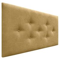 dhome cabecero de tela acualine con 3 hileras intercaladas de botones y patas cabezal tapizado cama lujomostaza 95cm