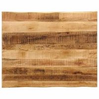 tablero de mesa borde natural madera mango rugosa 100x80x38 cm vidaxl