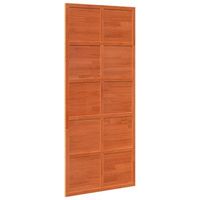 puerta corrediza marron cera 90 x 208 cm madera de pino maciza vidaxl