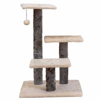 rascador para gato wuapu modelo four con 3 alturas altura 64cm base 45x45cm color beige