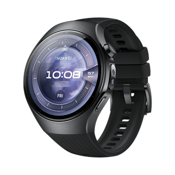 HUAWEI WATCH 5 46mm Negro Fluoroelastómero/Caja de Acero Inoxidable/Llamadas eSIM/Conexión con Android & iOS