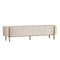 soporte de tv de madera nexus - 180 x 30 x 45 cm - travertino  oro