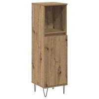 armario de bano  mueble de bano madera de ingenieria roble artisan 30x30x100 cm