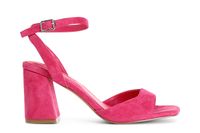 sandalias de ante con cierre en el tobillo hot pink 36
