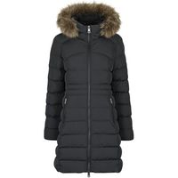 superdry abrigo de plumas fuji hooded mid fausse fourrure para mujer