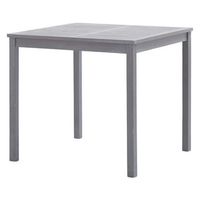mesa de jardin  mesa de exterior de madera maciza de acacia gris 80x80x74 cm