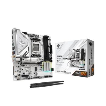 Placa Base Asrock B850M Steel Legend WiFi B850 AM5 Micro ATX Overclock DDR5 WiFi RAID