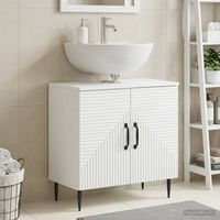 vidaxl mueble de lavabo para bano haarlem blanco 595 x 315 x 59 cm