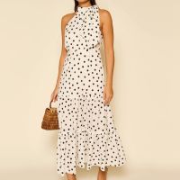 rixo eleanor polka-dot cotton-voile dress - uk 14