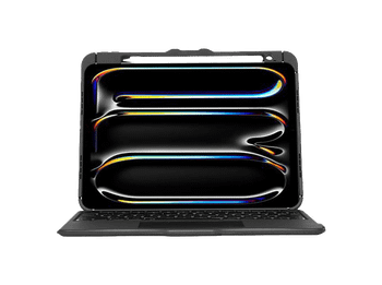 Funda con teclado - Targus VersaVu® Bluetooth®, Para iPad Pro® de 11 pulgadas (M4), Retroiluminación Ajustable, Rotación 360º, Pie Apoyo, Negro