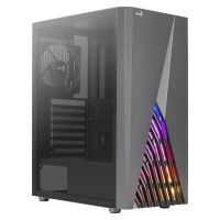 aerocool delta cristal templado rgb usb 30 negra