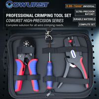 kit completo 3 en 1 pinza para terminales  pelacables automatico  destornillador ajustable todas las necesidades de cableado en un solo set