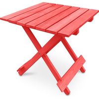 mesa de jardin - mesa de madera auxiliar adirondack - alana rojo