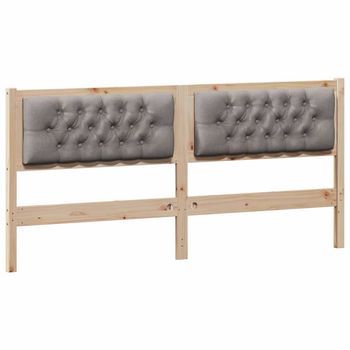 Cabecero Otro Marrón Y Taupe 180 Cm Madera Maciza De Pino Vidaxl