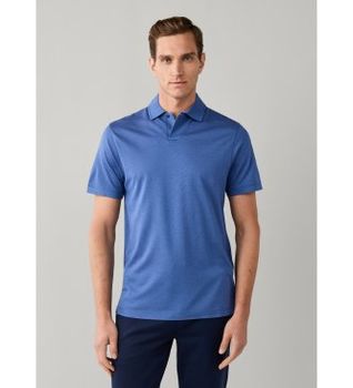 Hackett London para hombre. HM5600202 Polo Revere azul (XXL), Casual, Manga corta, Lyocell