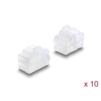 Cubierta Antipolvo Delock RJ45 Hembra Silicona Transparente 10 unidades