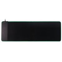 alfombrilla de escritorio xl q-connect gaming con cargador inalambrico e iluminacion rgb color negro 800x300x4 mm