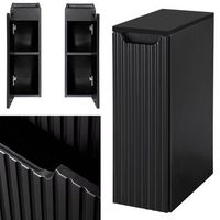mueble de bano bajo lavabo newport con puerta 20x60x40 cm - negro encasa