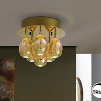 plafon de techo led rocio oro 29w