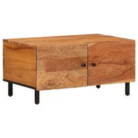 mesa de centro madera maciza de acacia 80x50x40 cm vidaxl