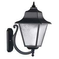 dopo lighting - aplique de pared rob ip44 e27 mx 70w negro cristal mate