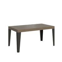mesa extensible 90x160264 cm flame gris paloma patas antracita