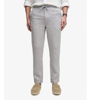 superdry para hombre m7011509a pantalon merchant linen gris l casual lino